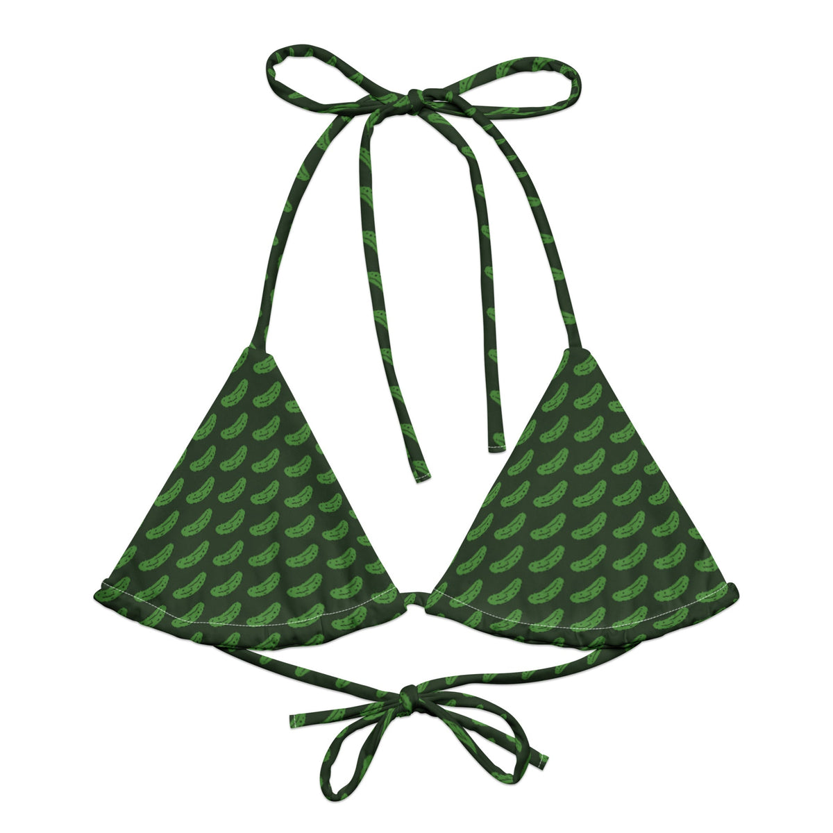 Green Pickles Recycled String Bikini Top - ninanush