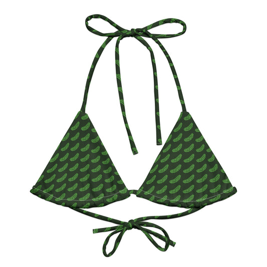 Green Pickles Recycled String Bikini Top - ninanush