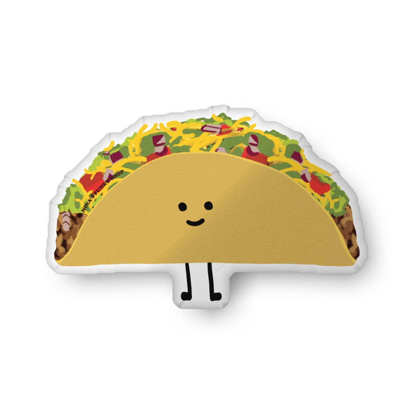 Happy Taco Shaped Pillow - ninanush