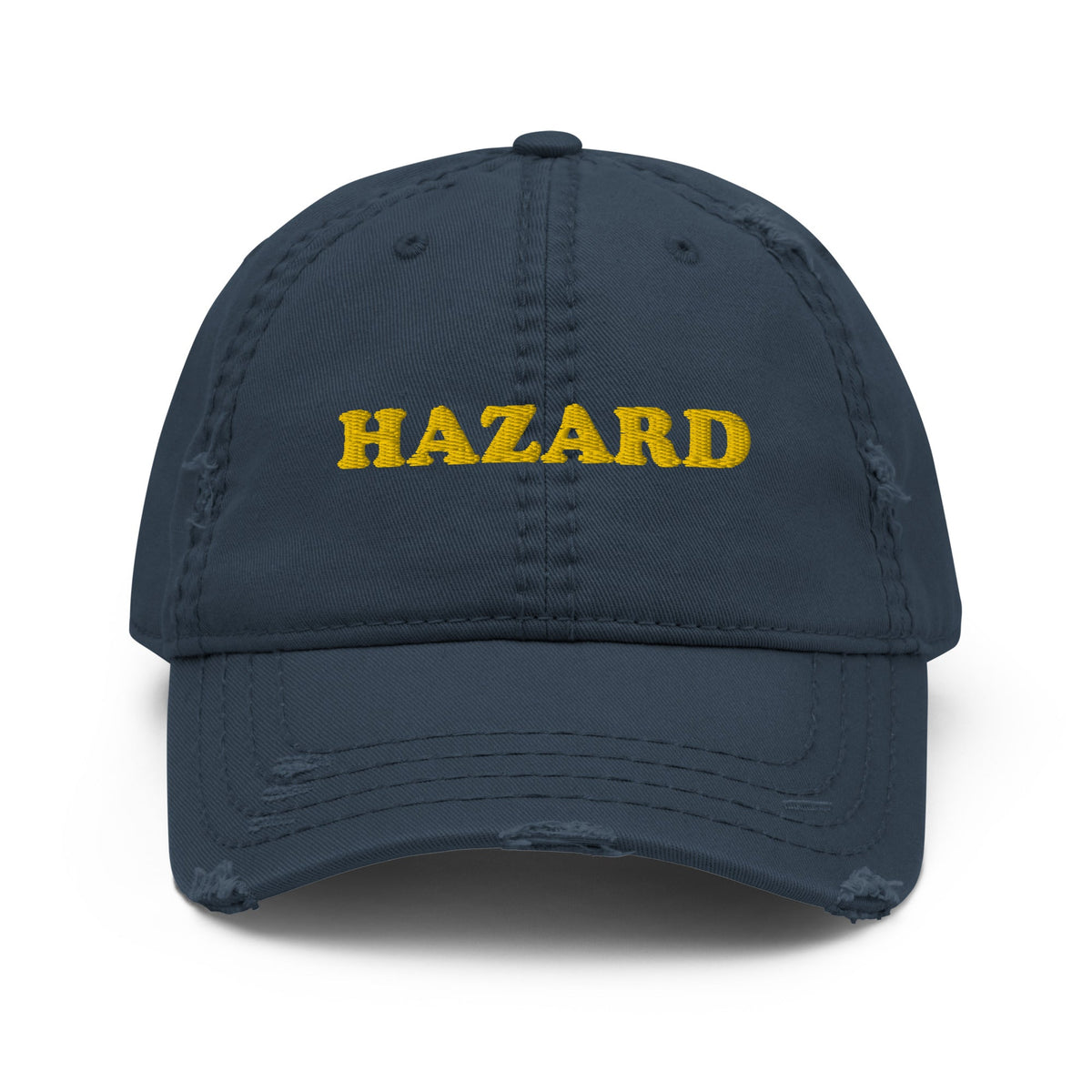 Hazard Distressed Dad Hat - ninanush