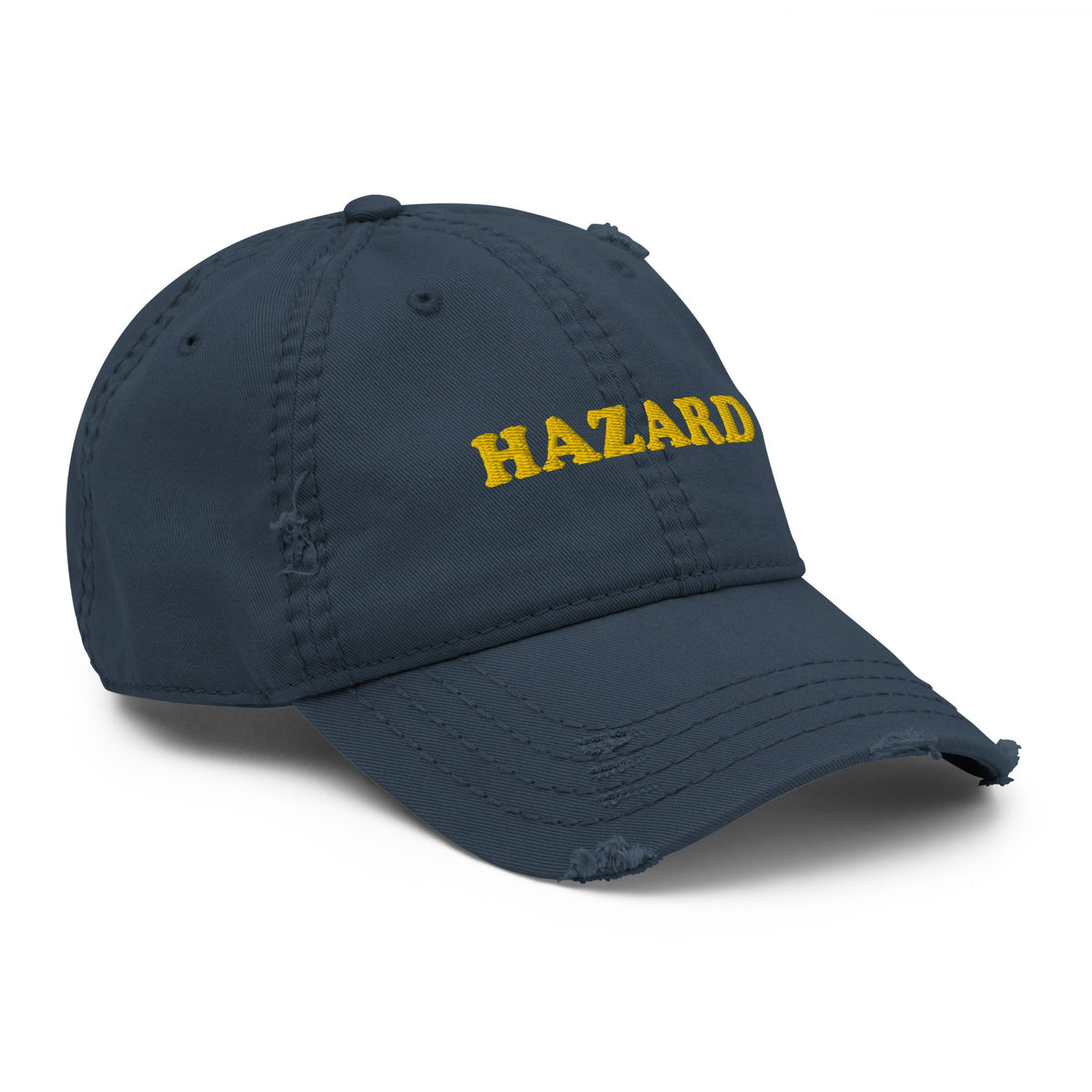 Hazard Distressed Dad Hat - ninanush