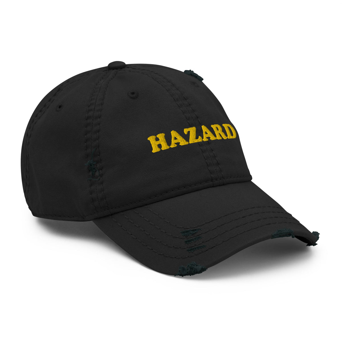 Hazard Distressed Dad Hat - ninanush