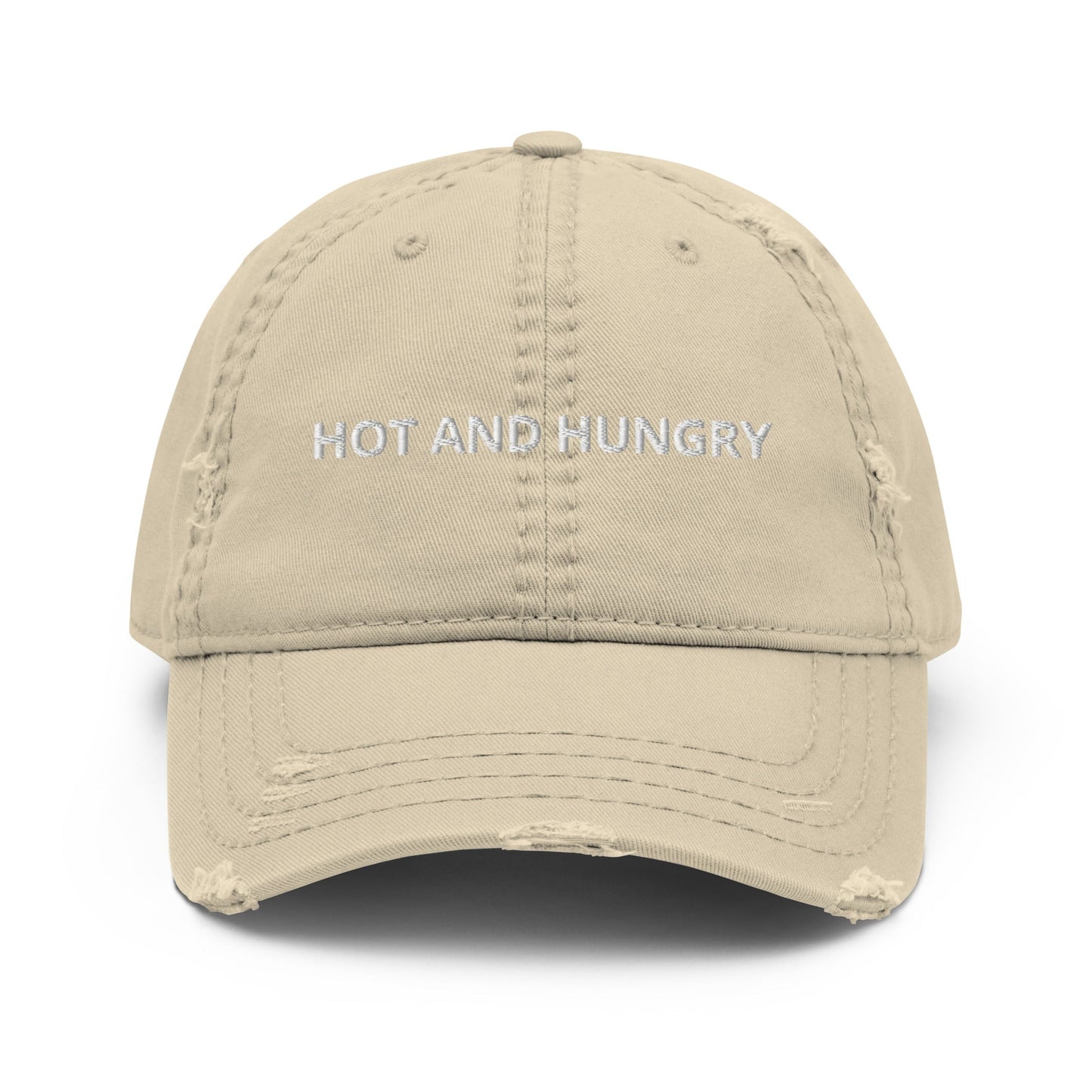 Hot And Hungry Distressed Dad Hat - ninanush