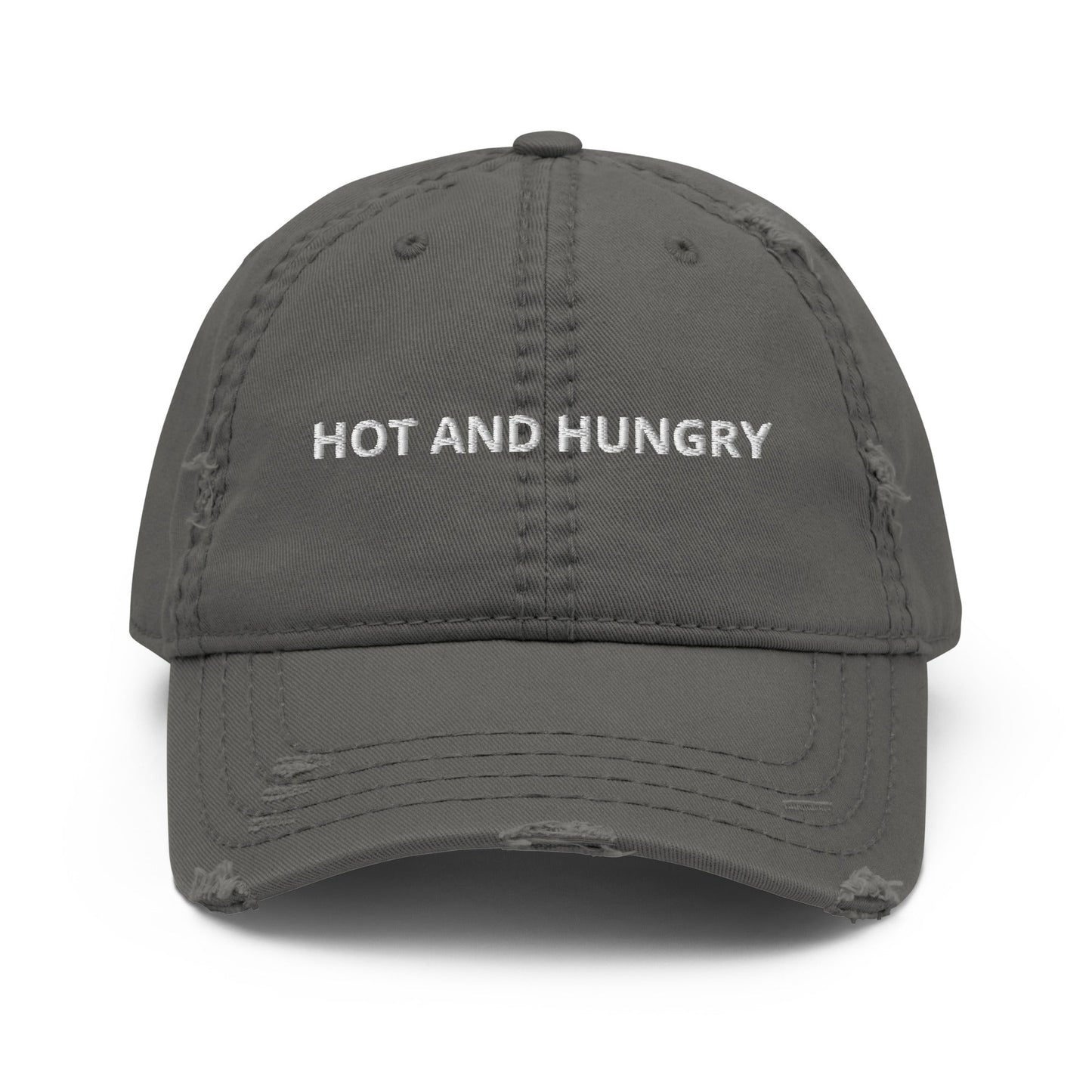 Hot And Hungry Distressed Dad Hat - ninanush