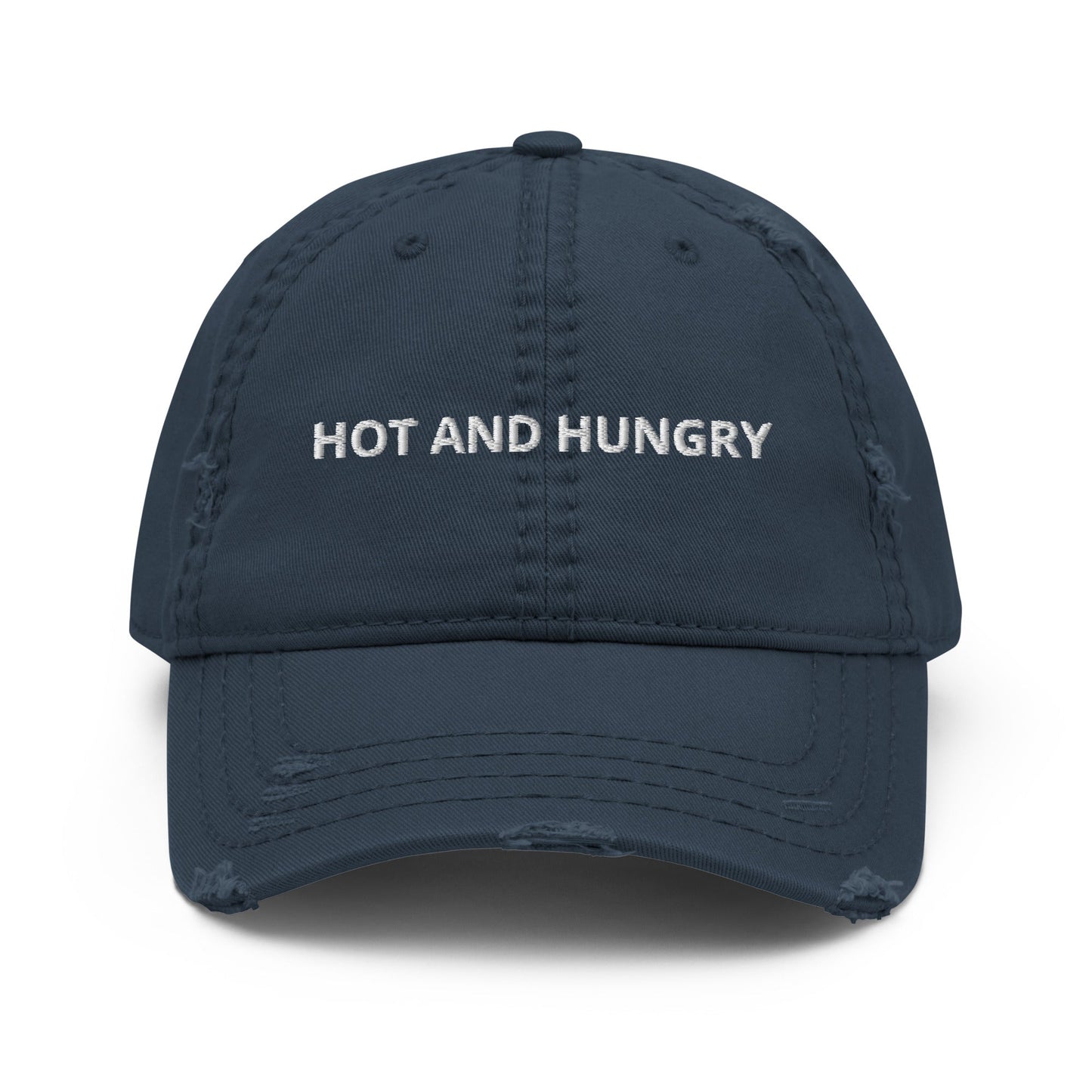 Hot And Hungry Distressed Dad Hat - ninanush