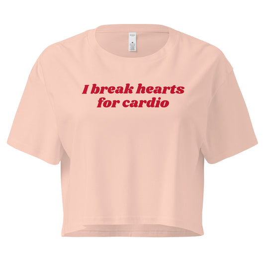 I Break Hearts For Cardio Crop Tee - ninanush