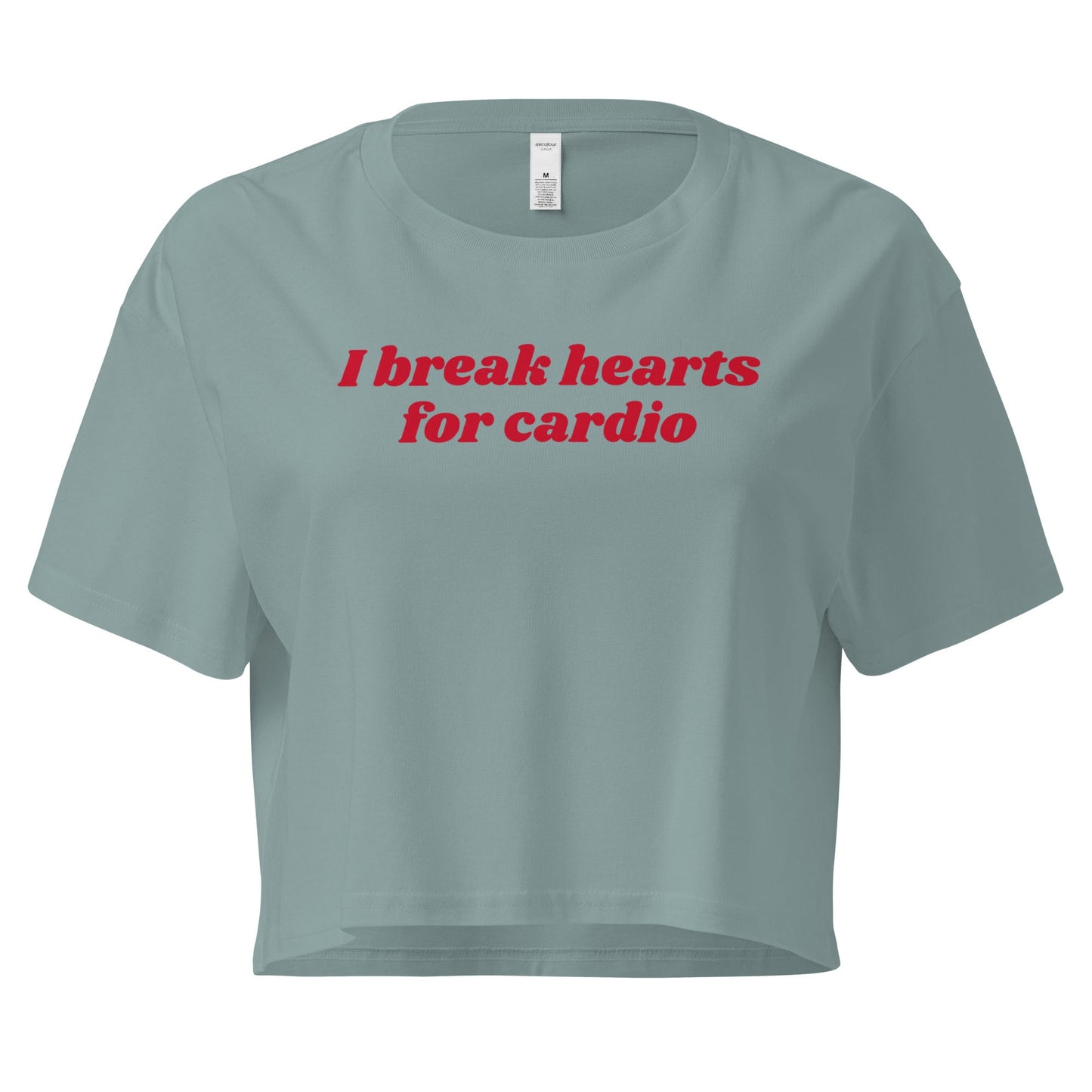 I Break Hearts For Cardio Crop Tee - ninanush