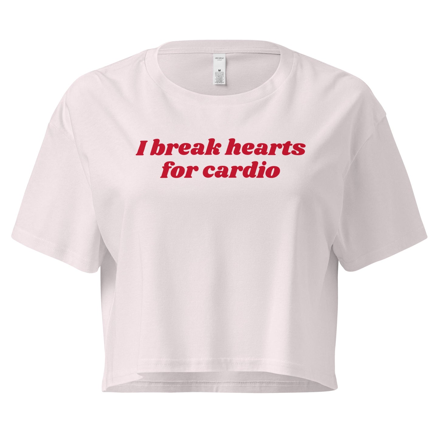 I Break Hearts For Cardio Crop Tee - ninanush