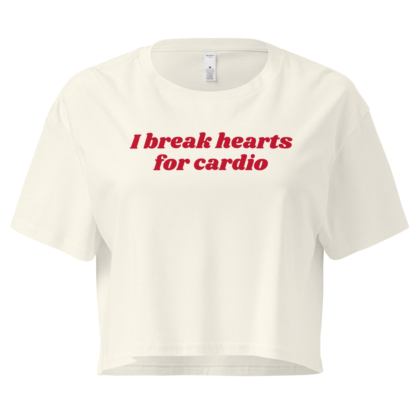 I Break Hearts For Cardio Crop Tee - ninanush