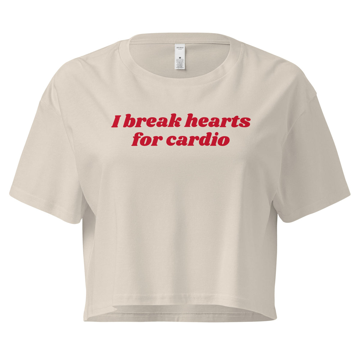 I Break Hearts For Cardio Crop Tee - ninanush