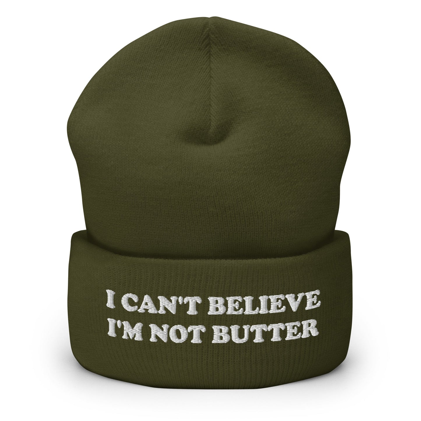 I Can't Believe I'm Not Butter Cuffed Beanie - ninanush