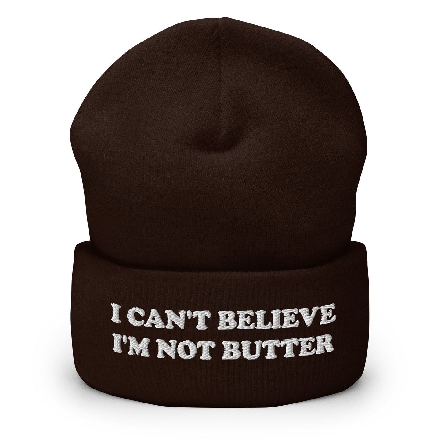 I Can't Believe I'm Not Butter Cuffed Beanie - ninanush