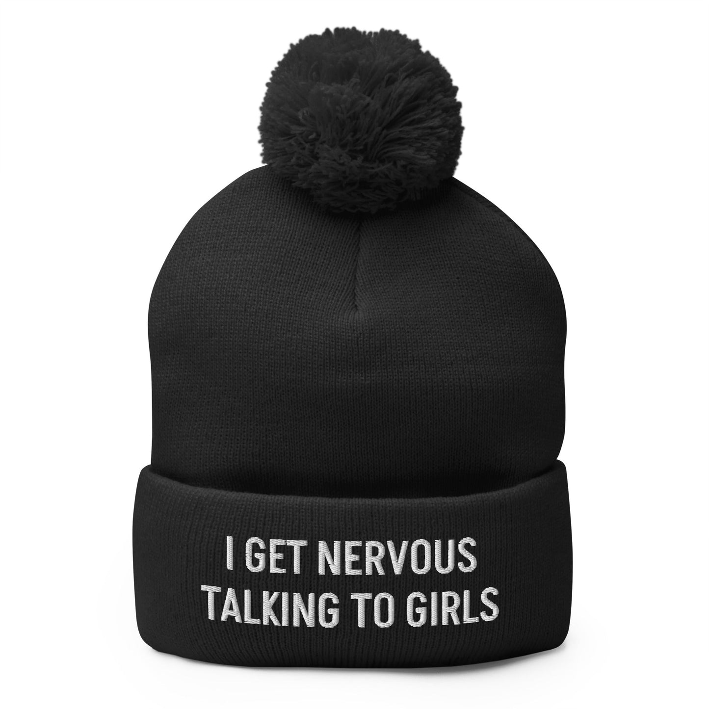 I Get Nervous Talking To Girls Beanie - ninanush
