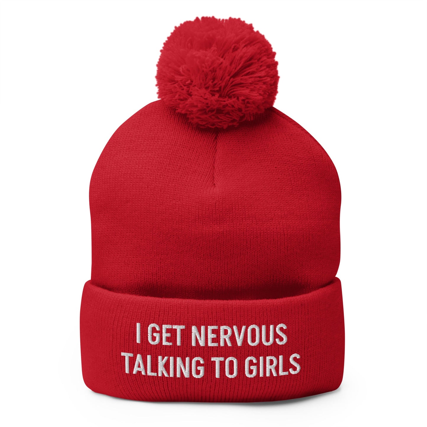 I Get Nervous Talking To Girls Beanie - ninanush