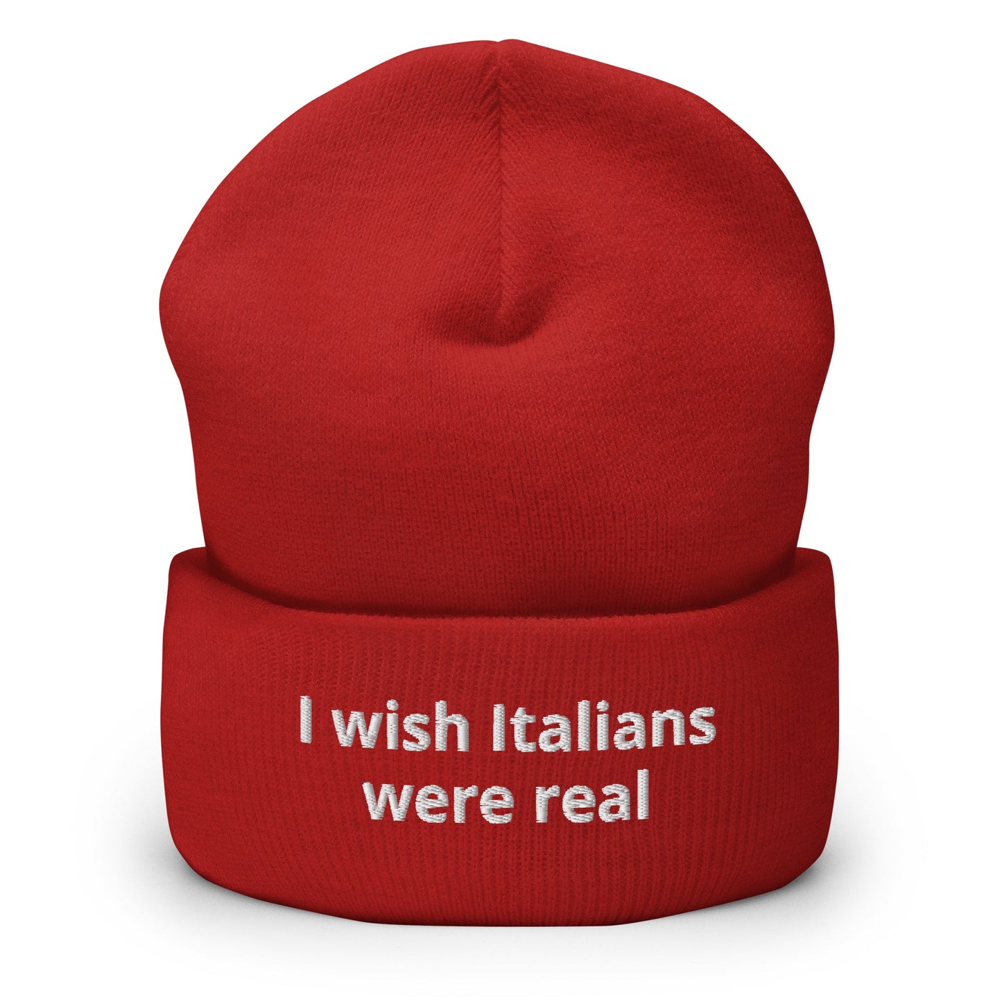 I Wish Italians Were Real Cuffed Beanie - ninanush