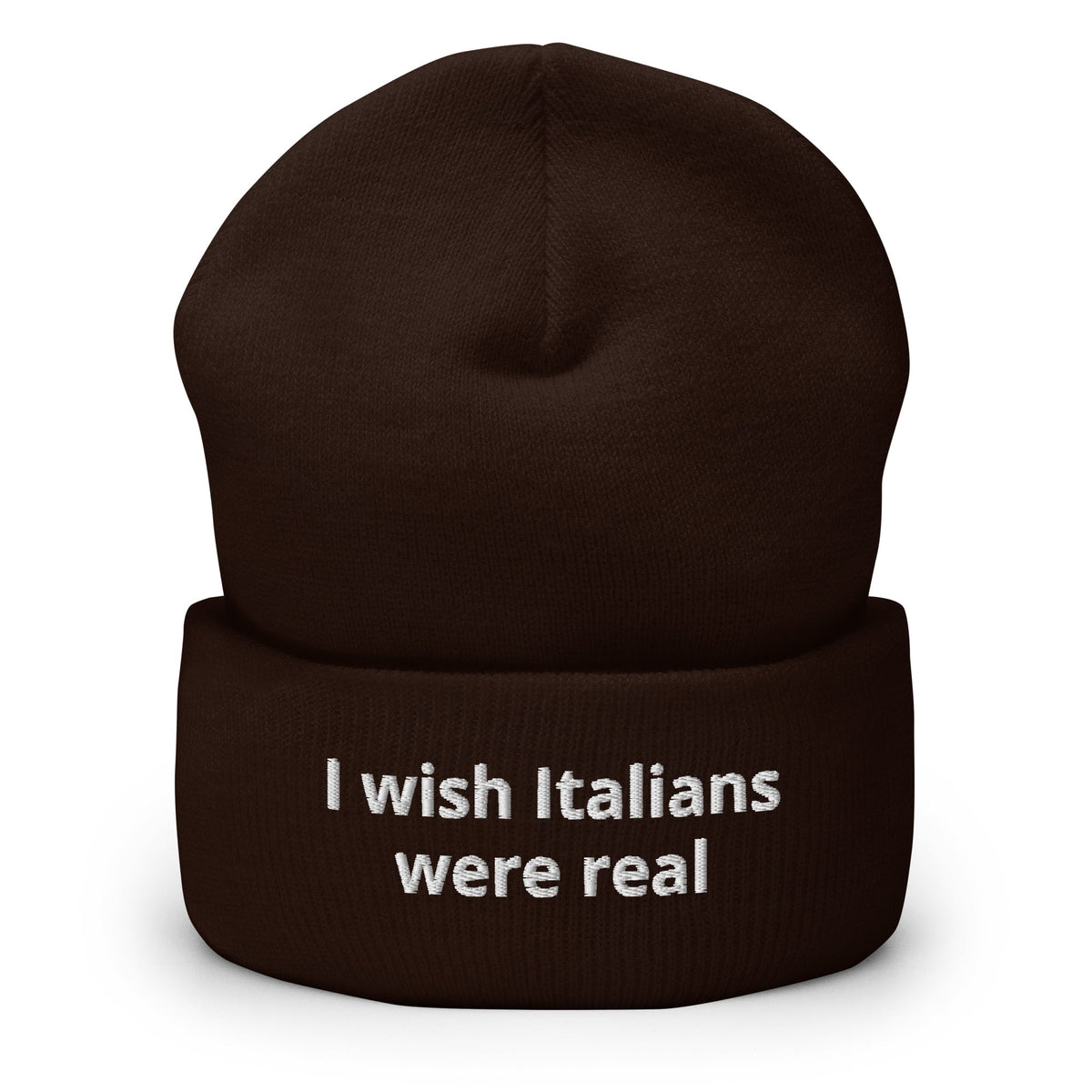 I Wish Italians Were Real Cuffed Beanie - ninanush
