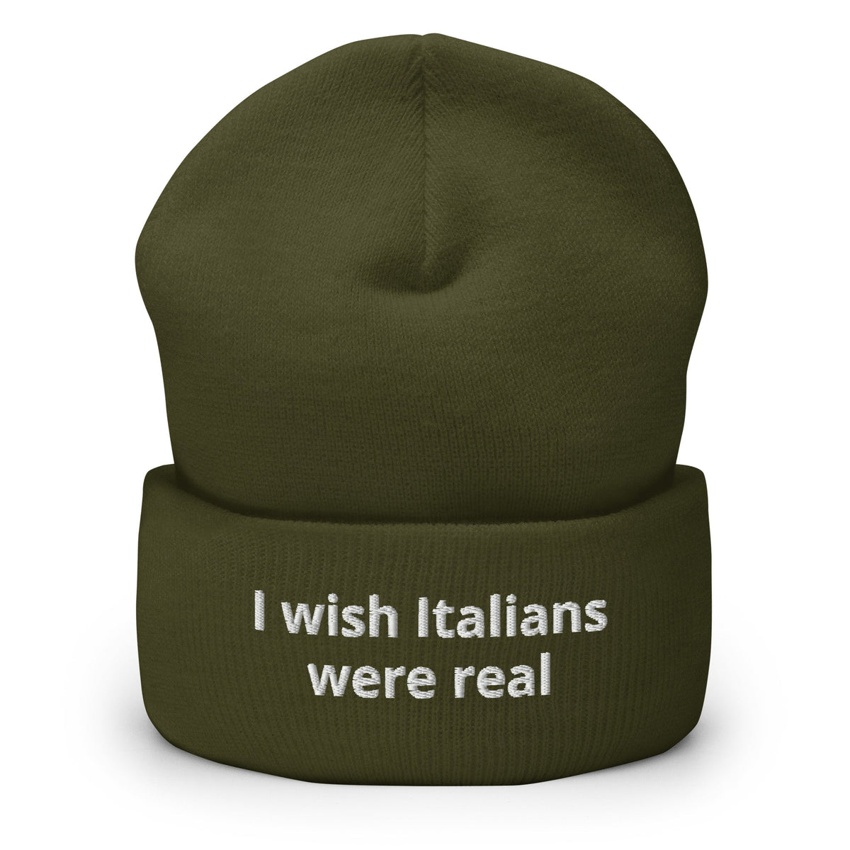 I Wish Italians Were Real Cuffed Beanie - ninanush