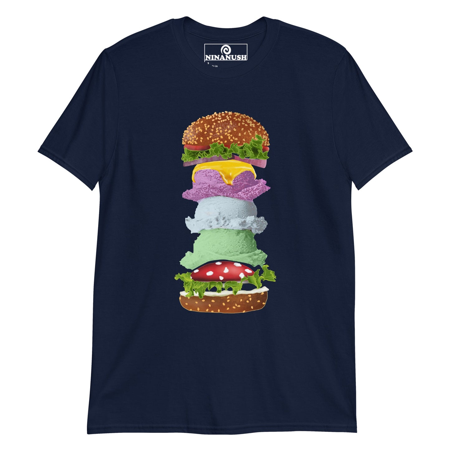 Ice Cream Mushroom Burger T-Shirt - ninanush