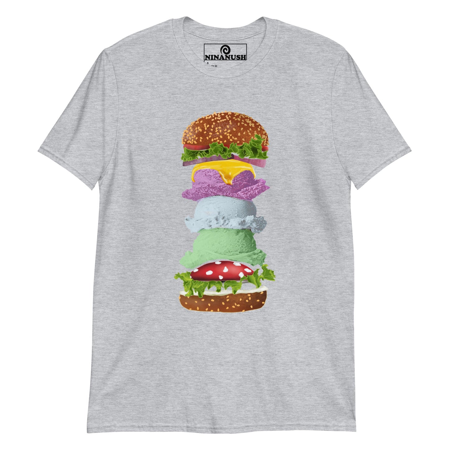 Ice Cream Mushroom Burger T-Shirt - ninanush