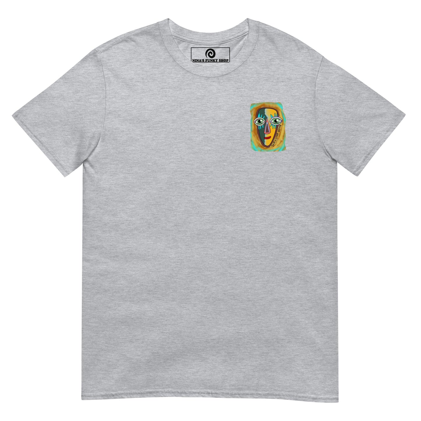Just A Little Weird Funky Face T-Shirt - Front & Back - ninanush