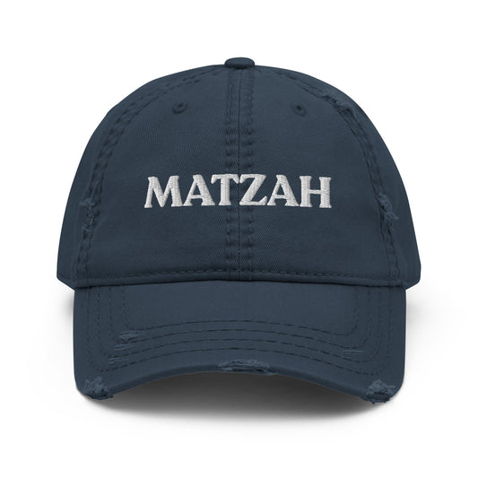 Matzah Distressed Dad Hat - ninanush