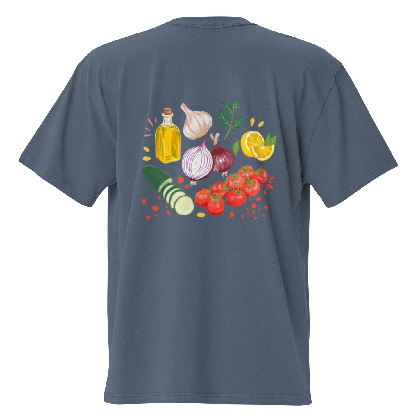 Mediterranean Chopped Salad Ingredients Graphic Tee - ninanush