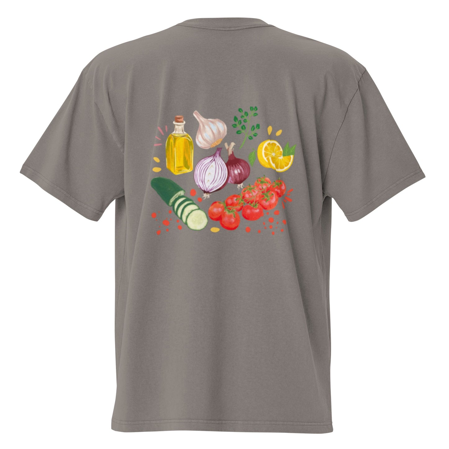 Mediterranean Chopped Salad Ingredients Graphic Tee - ninanush