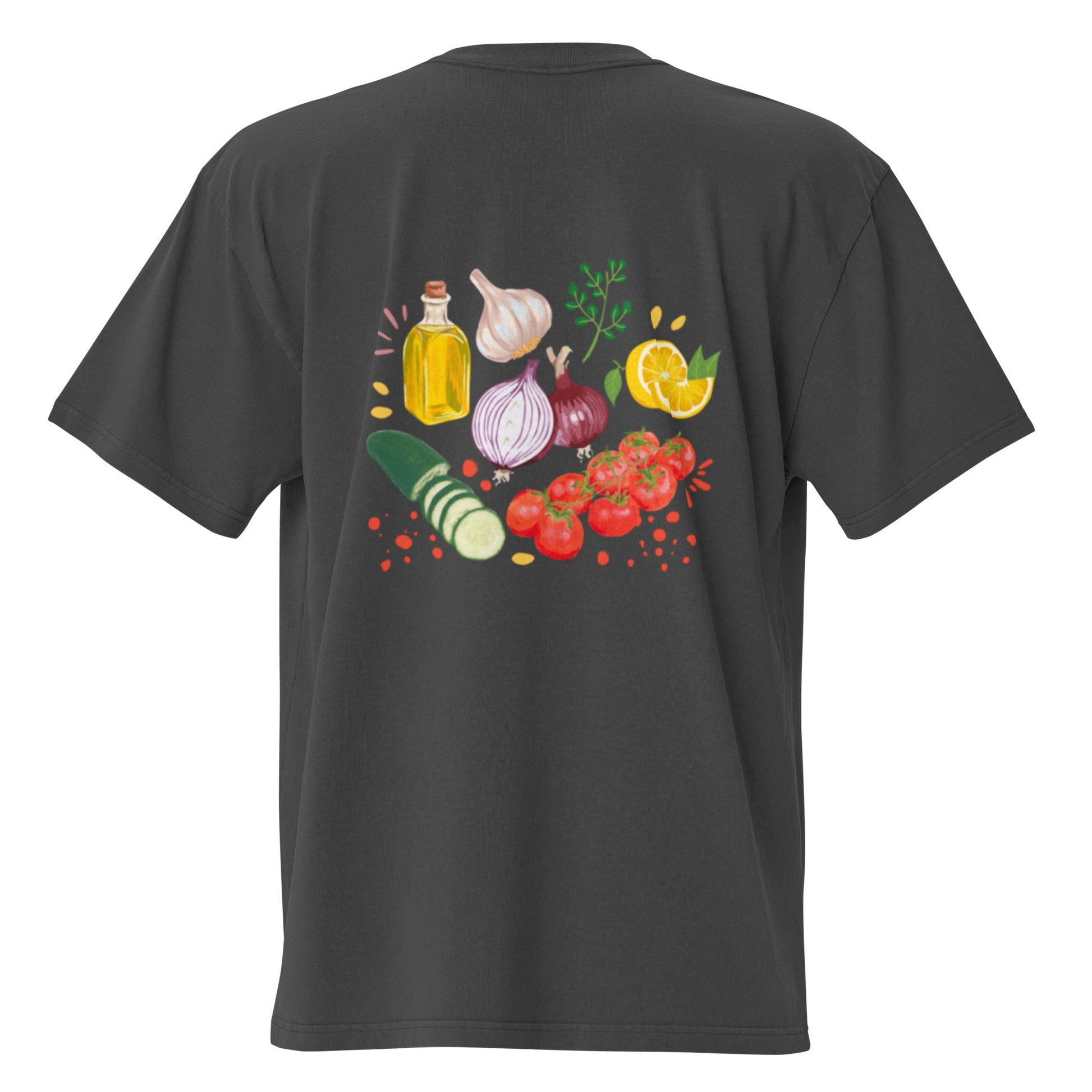 Mediterranean Chopped Salad Ingredients Graphic Tee - ninanush