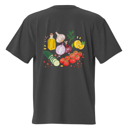 Mediterranean Chopped Salad Ingredients Graphic Tee - ninanush