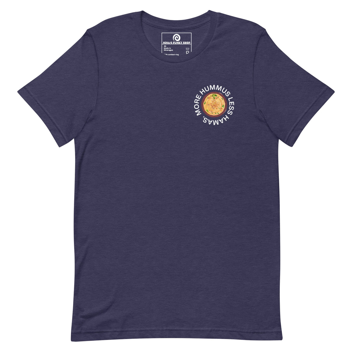More Hummus Less Hamas T-Shirt, Colorful - ninanush
