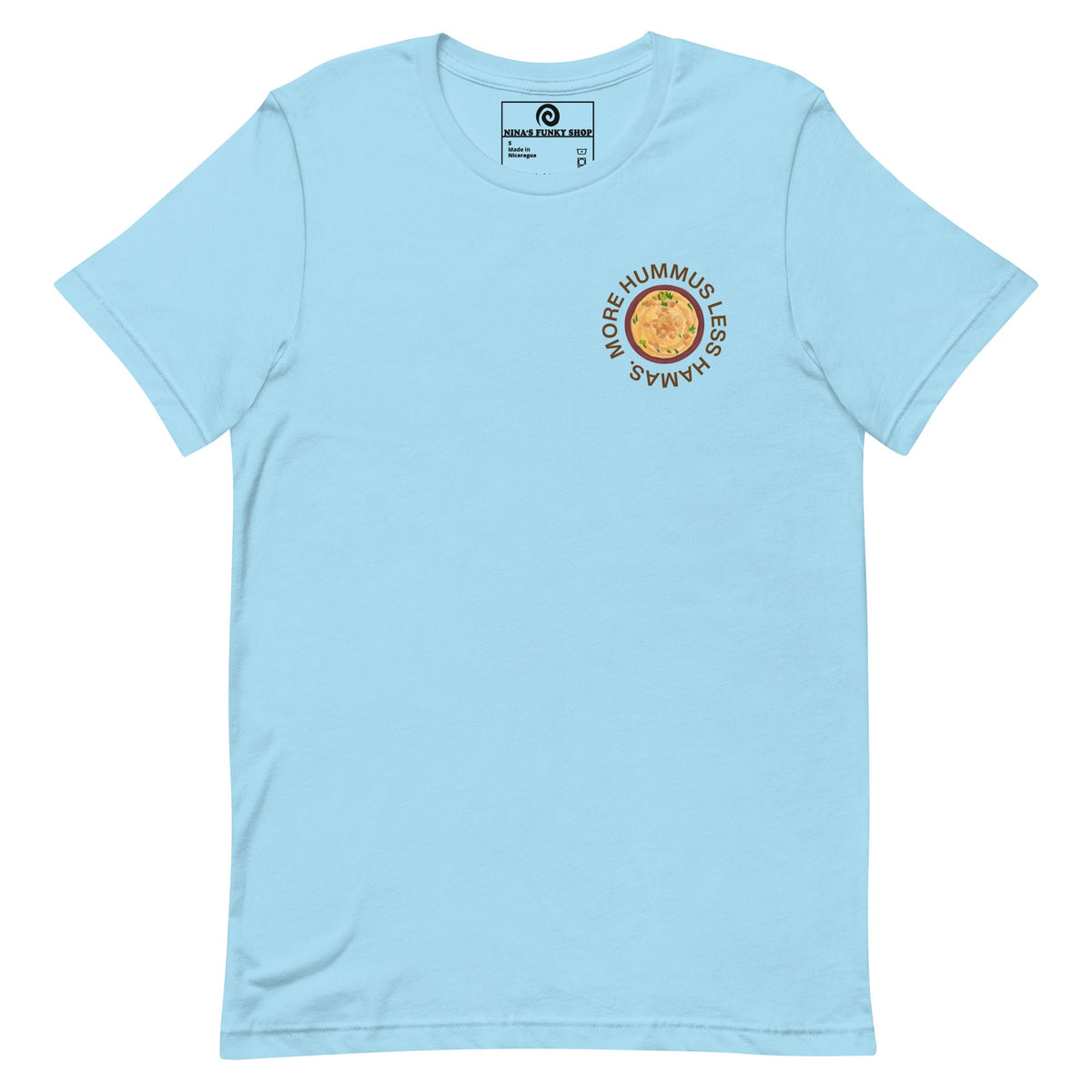 More Hummus Less Hamas T-Shirt, Colorful - ninanush
