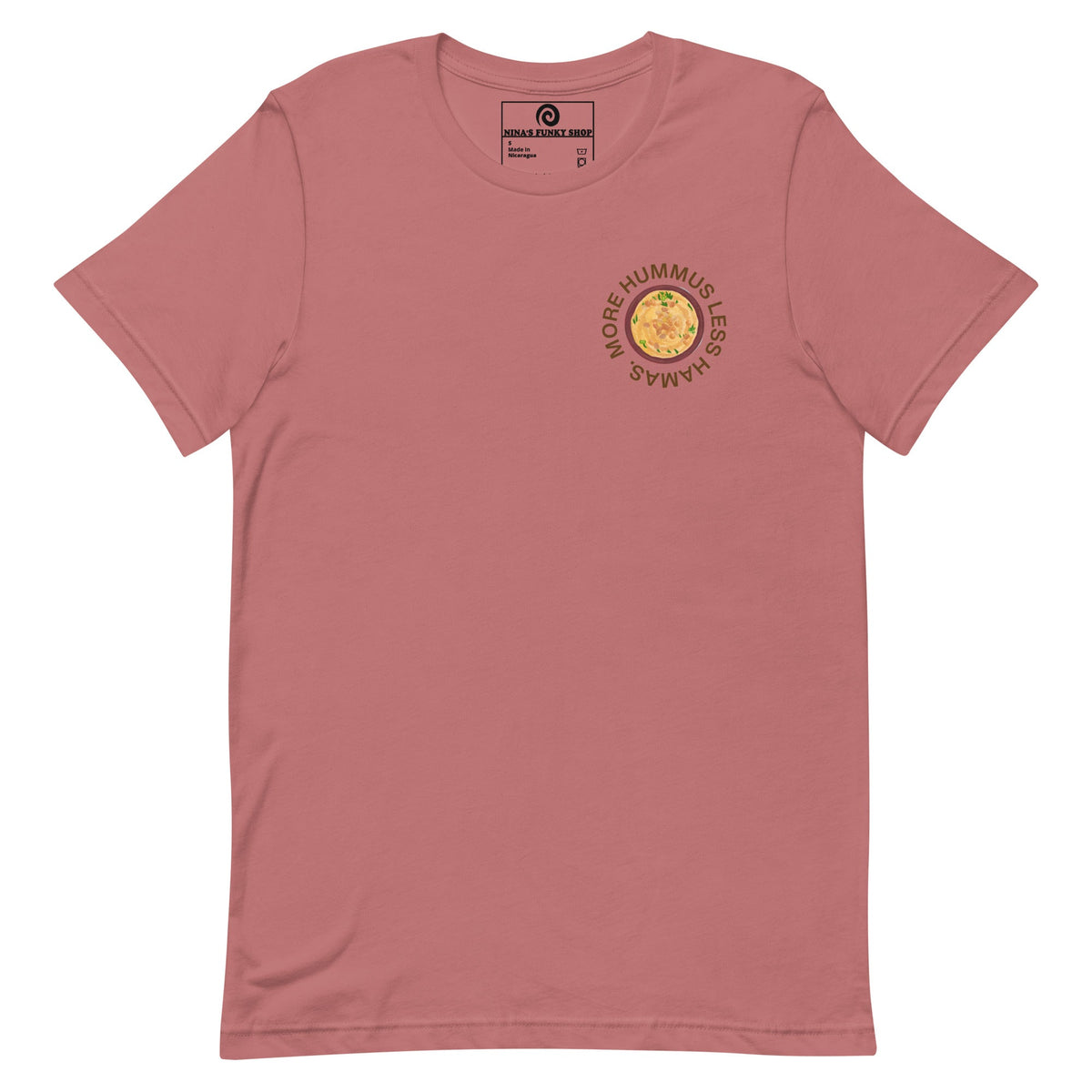 More Hummus Less Hamas T-Shirt, Colorful - ninanush