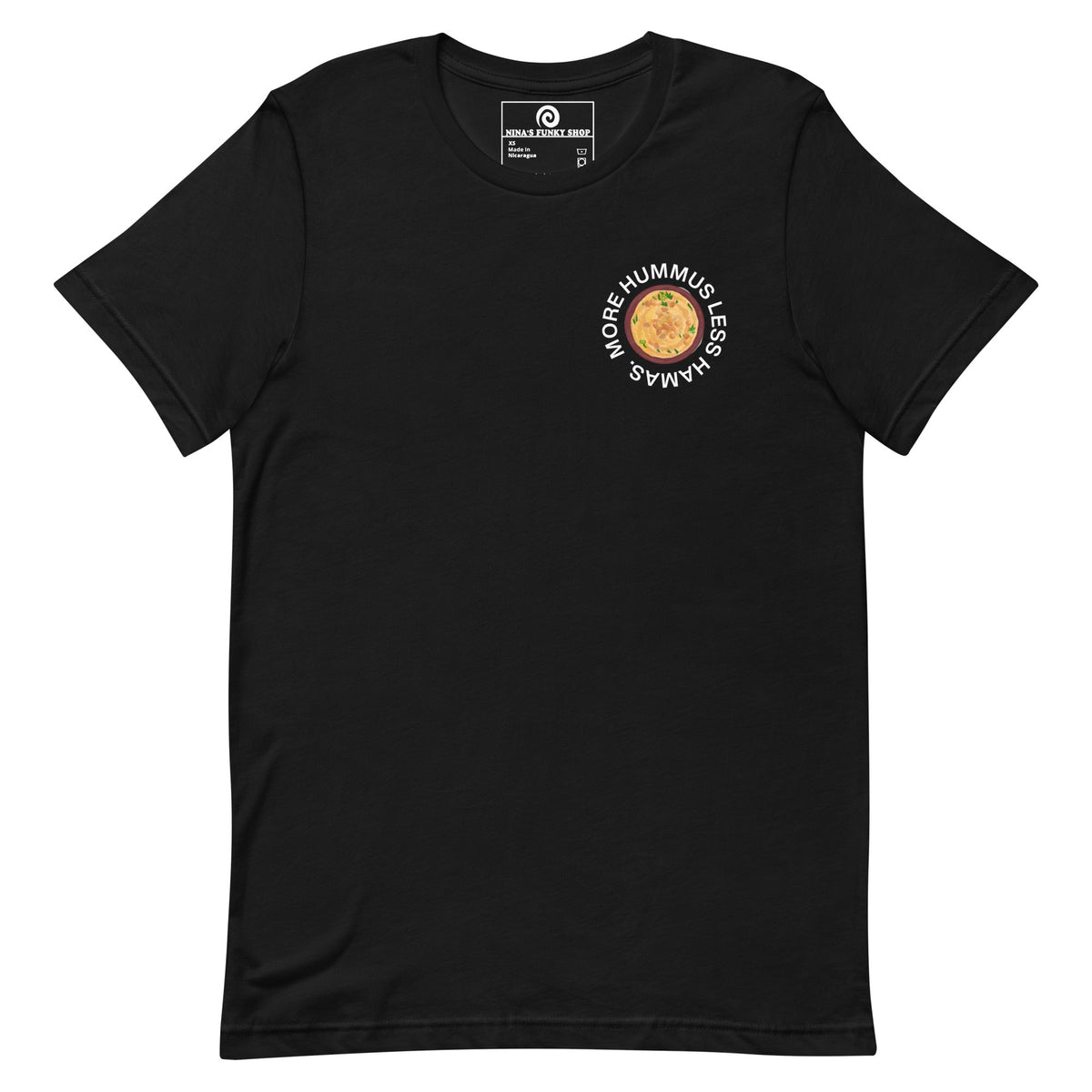 More Hummus Less Hamas T-Shirt, Colorful - ninanush