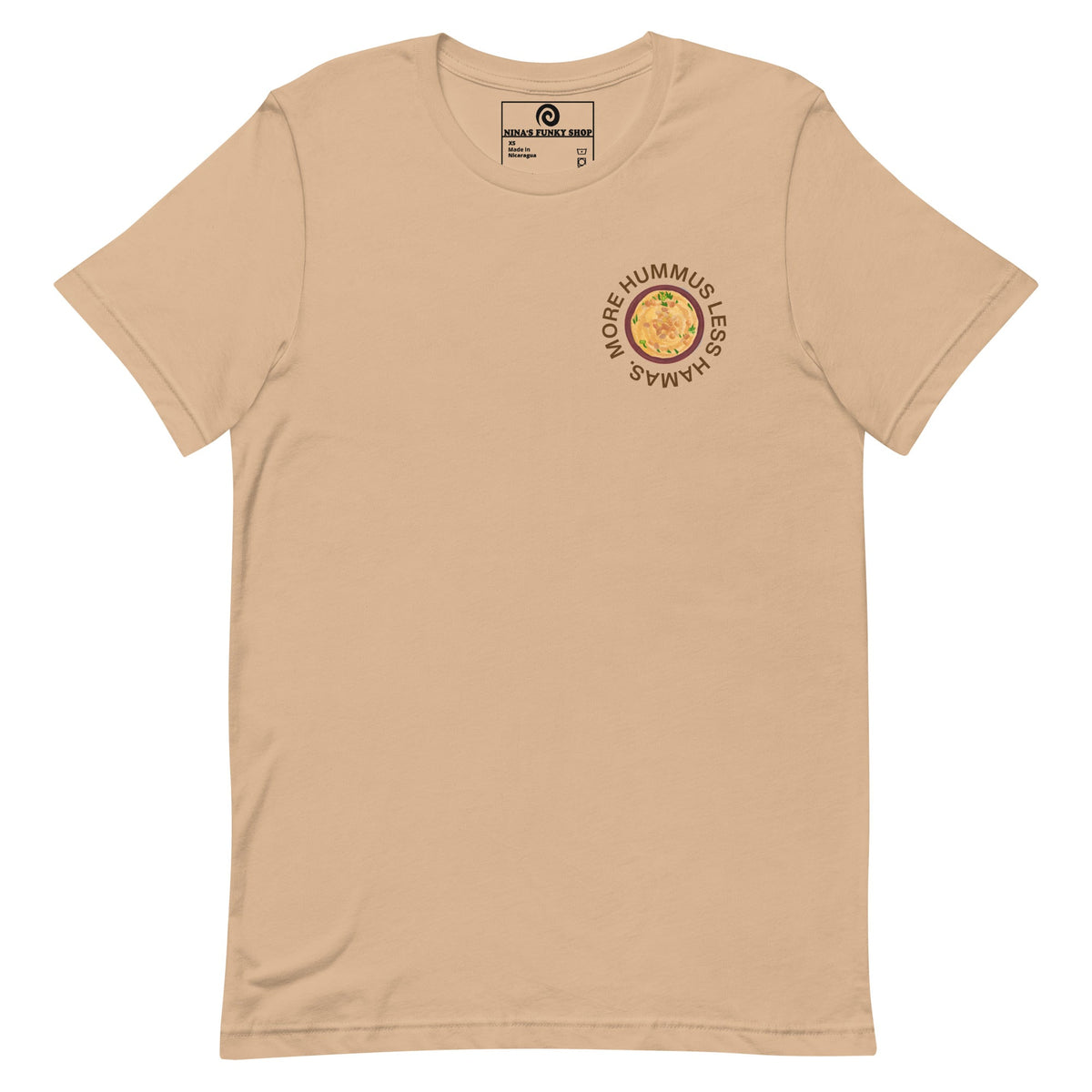 More Hummus Less Hamas T-Shirt, Colorful - ninanush