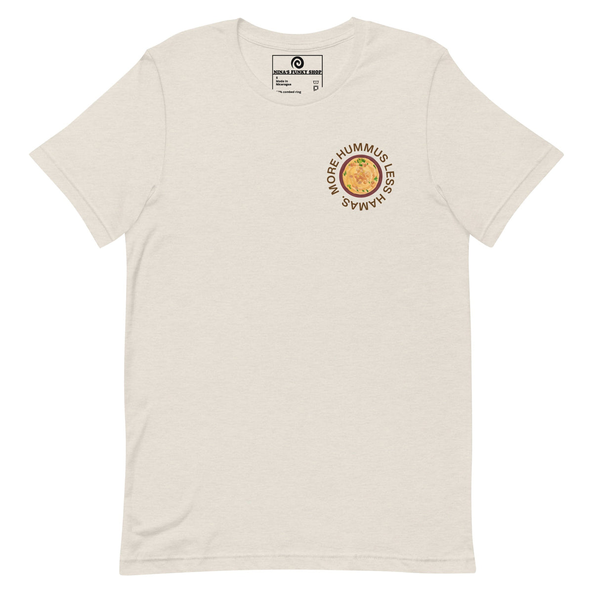 More Hummus Less Hamas T-Shirt, Colorful - ninanush