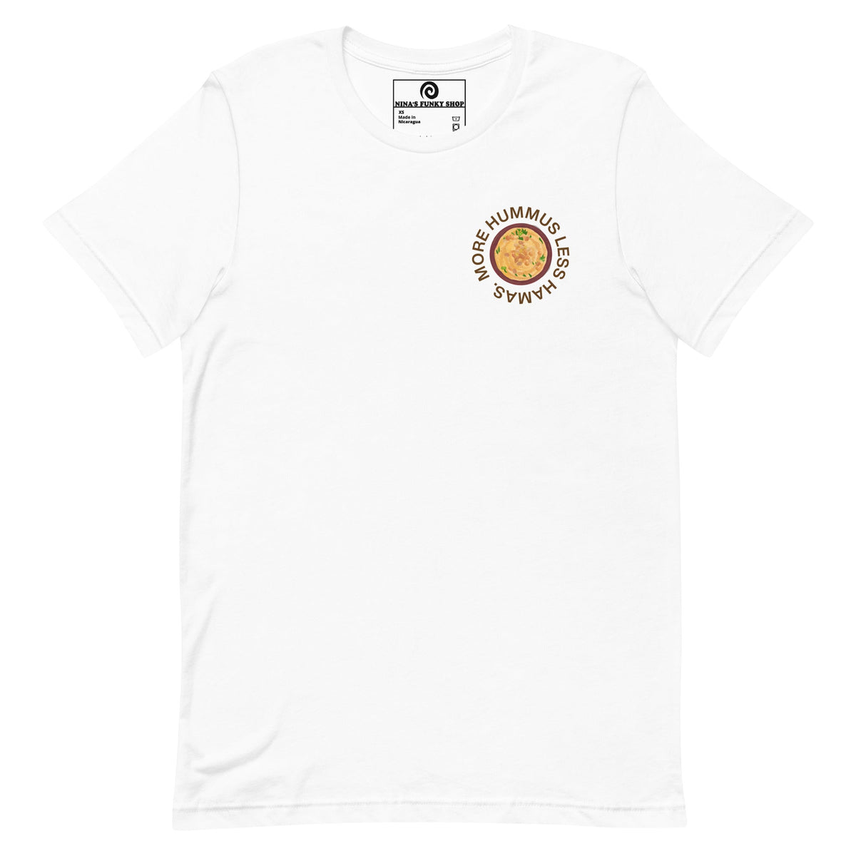 More Hummus Less Hamas T-Shirt, Colorful - ninanush
