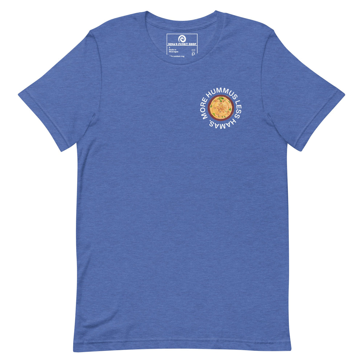 More Hummus Less Hamas T-Shirt, Colorful - ninanush