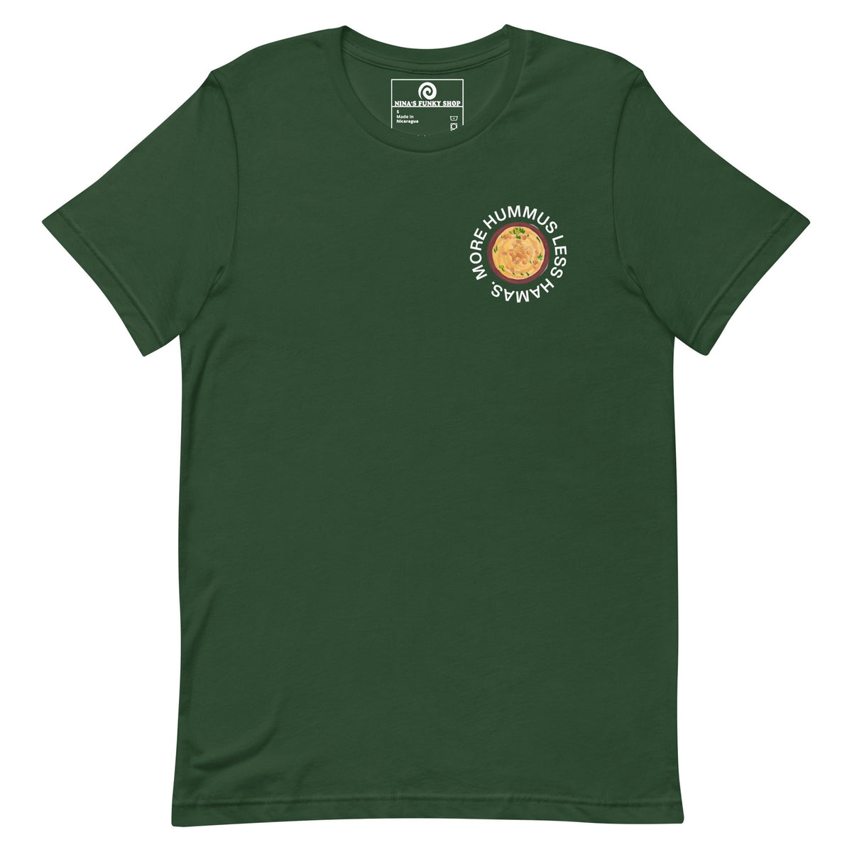 More Hummus Less Hamas T-Shirt, Colorful - ninanush