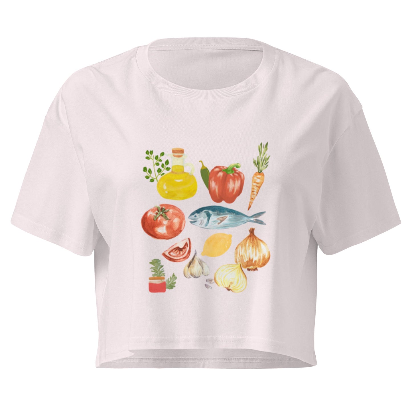 Moroccan Fish Ingredients Crop Top - ninanush