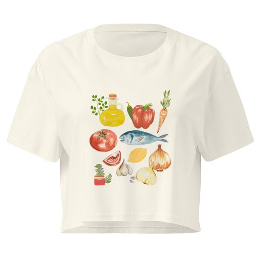 Moroccan Fish Ingredients Crop Top - ninanush