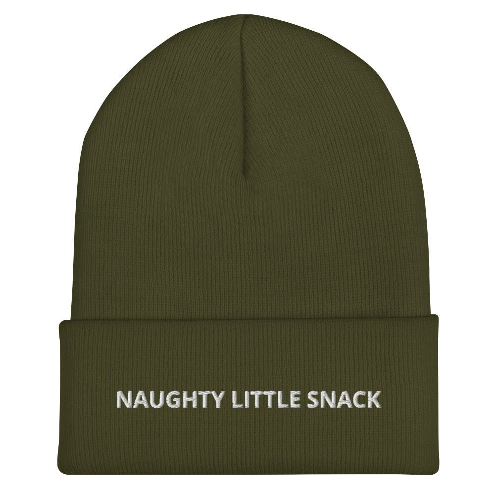 Naughty Little Snack Cuffed Beanie - ninanush