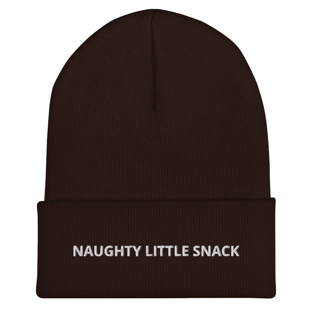Naughty Little Snack Cuffed Beanie - ninanush