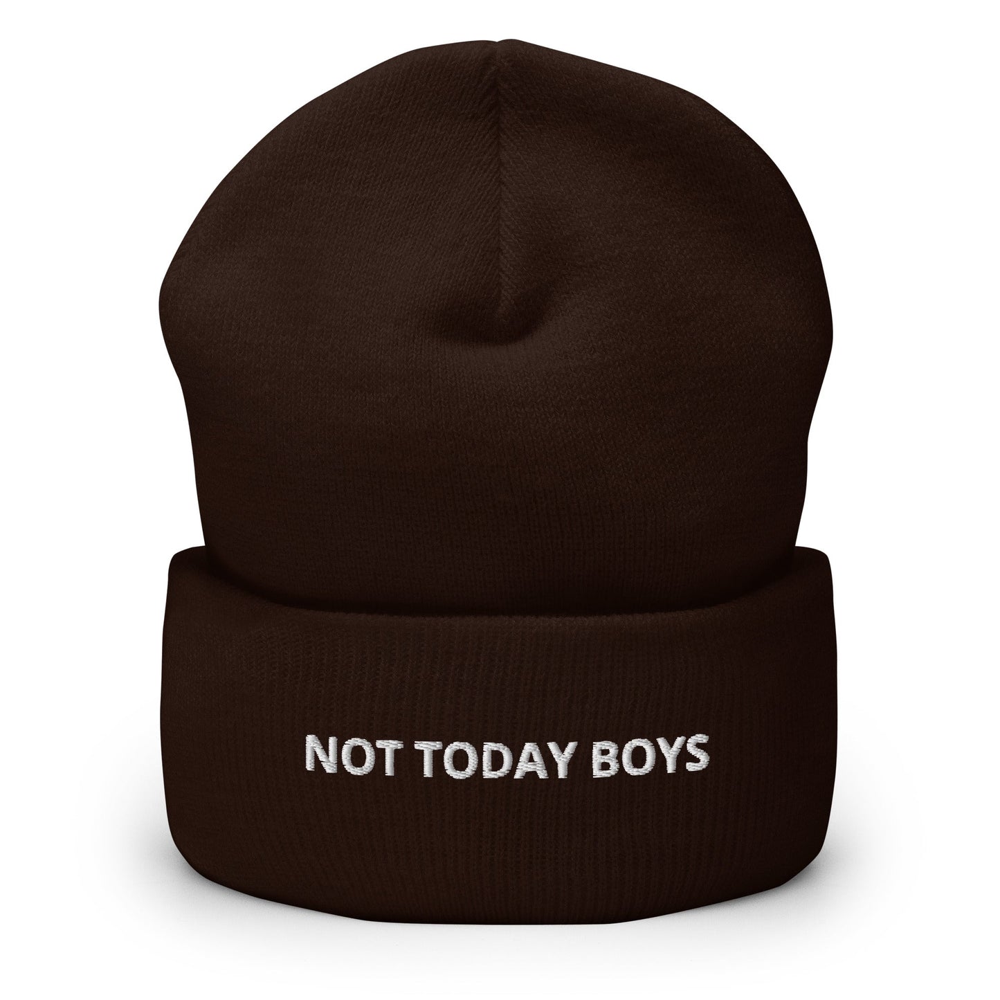 Not Today Boys Cuffed Beanie - ninanush