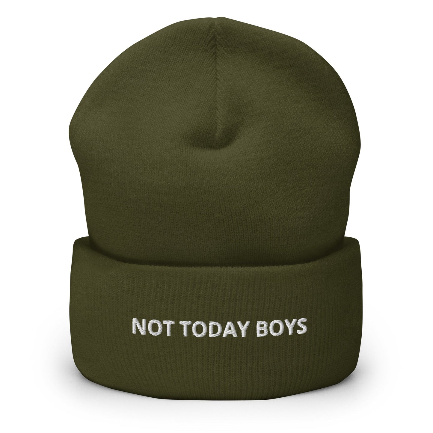 Not Today Boys Cuffed Beanie - ninanush