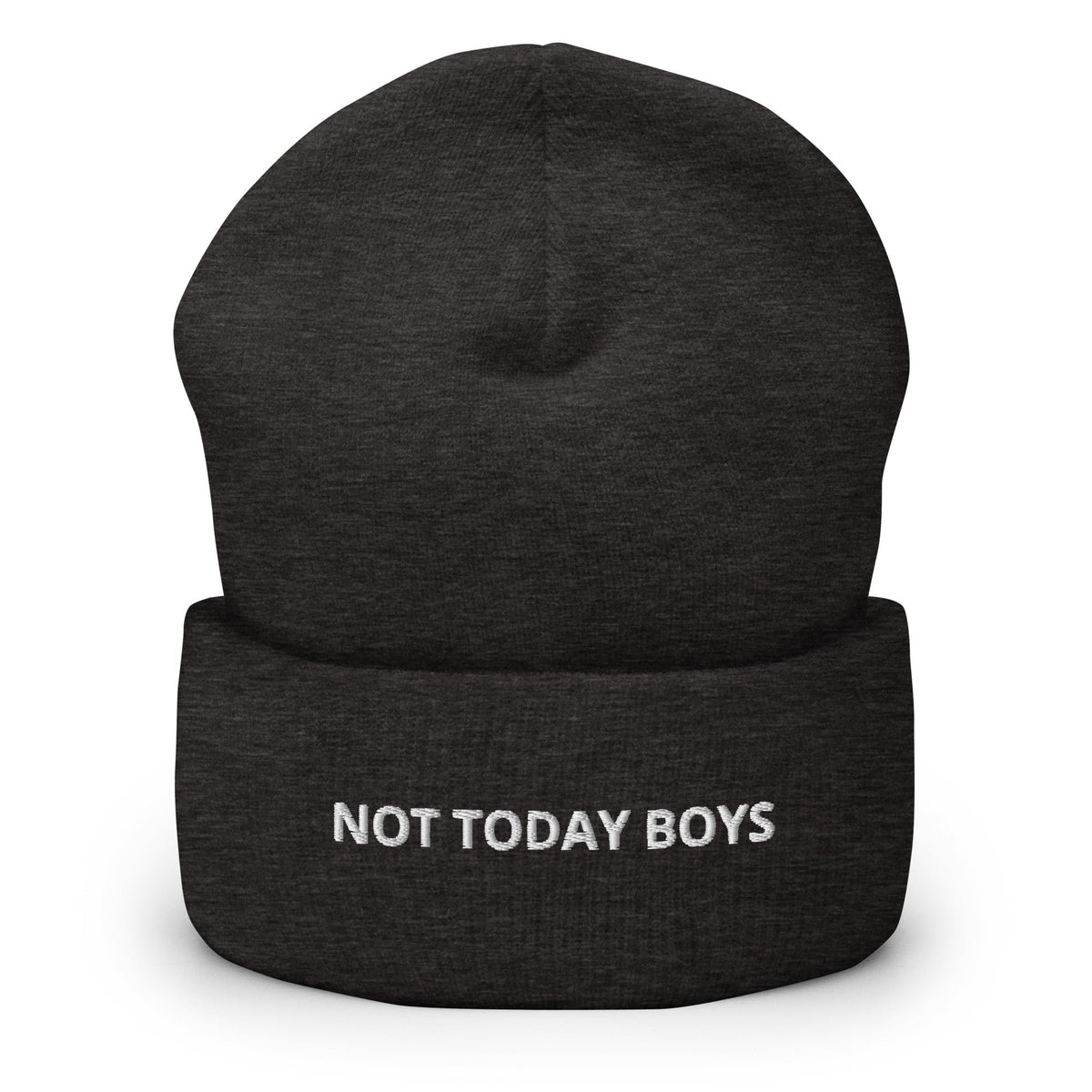 Not Today Boys Cuffed Beanie - ninanush