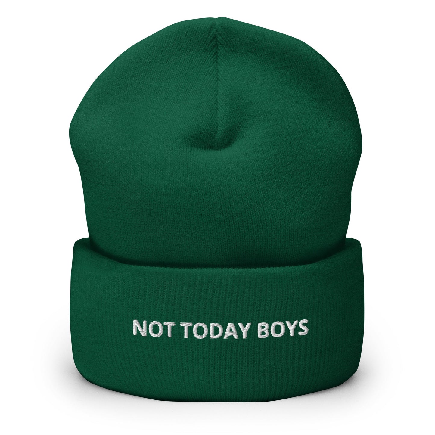 Not Today Boys Cuffed Beanie - ninanush