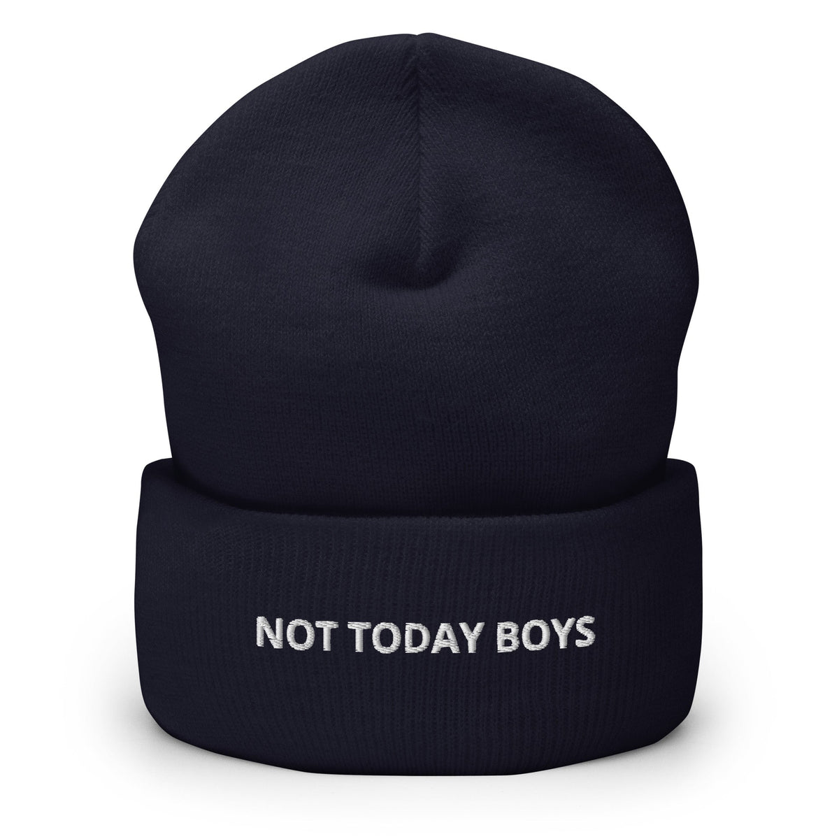 Not Today Boys Cuffed Beanie - ninanush