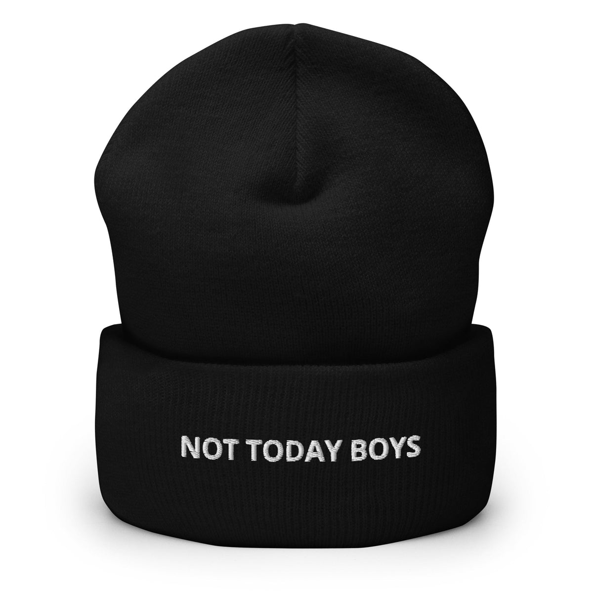 Not Today Boys Cuffed Beanie - ninanush