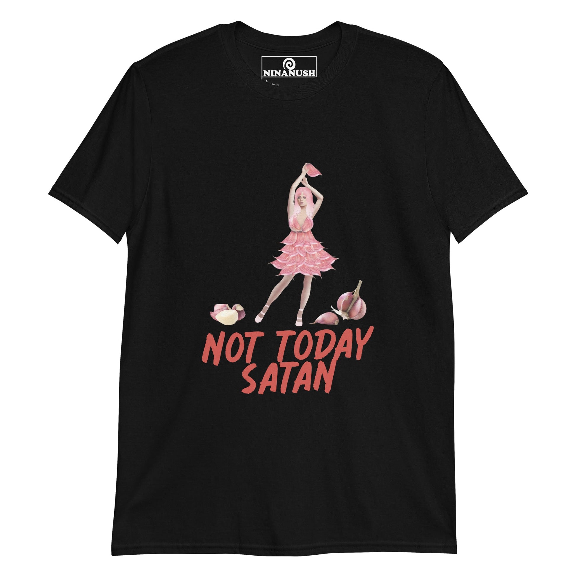 Not Today Satan Garlic Girl T-Shirt - ninanush