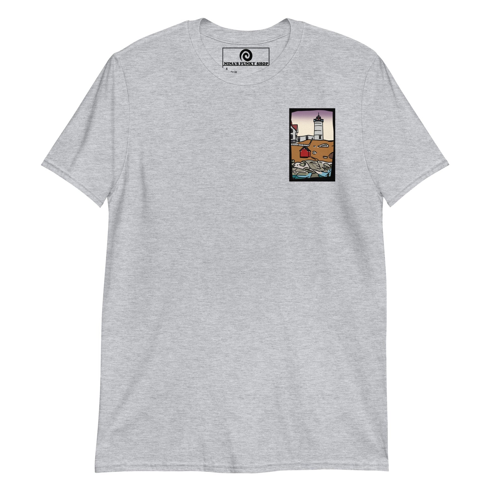 Nubble Lighthouse T-Shirt - Small Front - ninanush